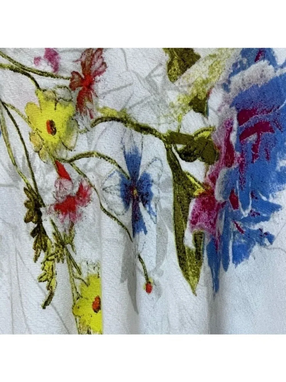 Free People Floral Fairycore Tank Top Cottagecore Ruffle Hem Boho Festival - Picture 5 of 10